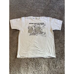 Vintage T-shirt When You're Down‎ And Out, Everyone Wants To Screw You XL Humor
